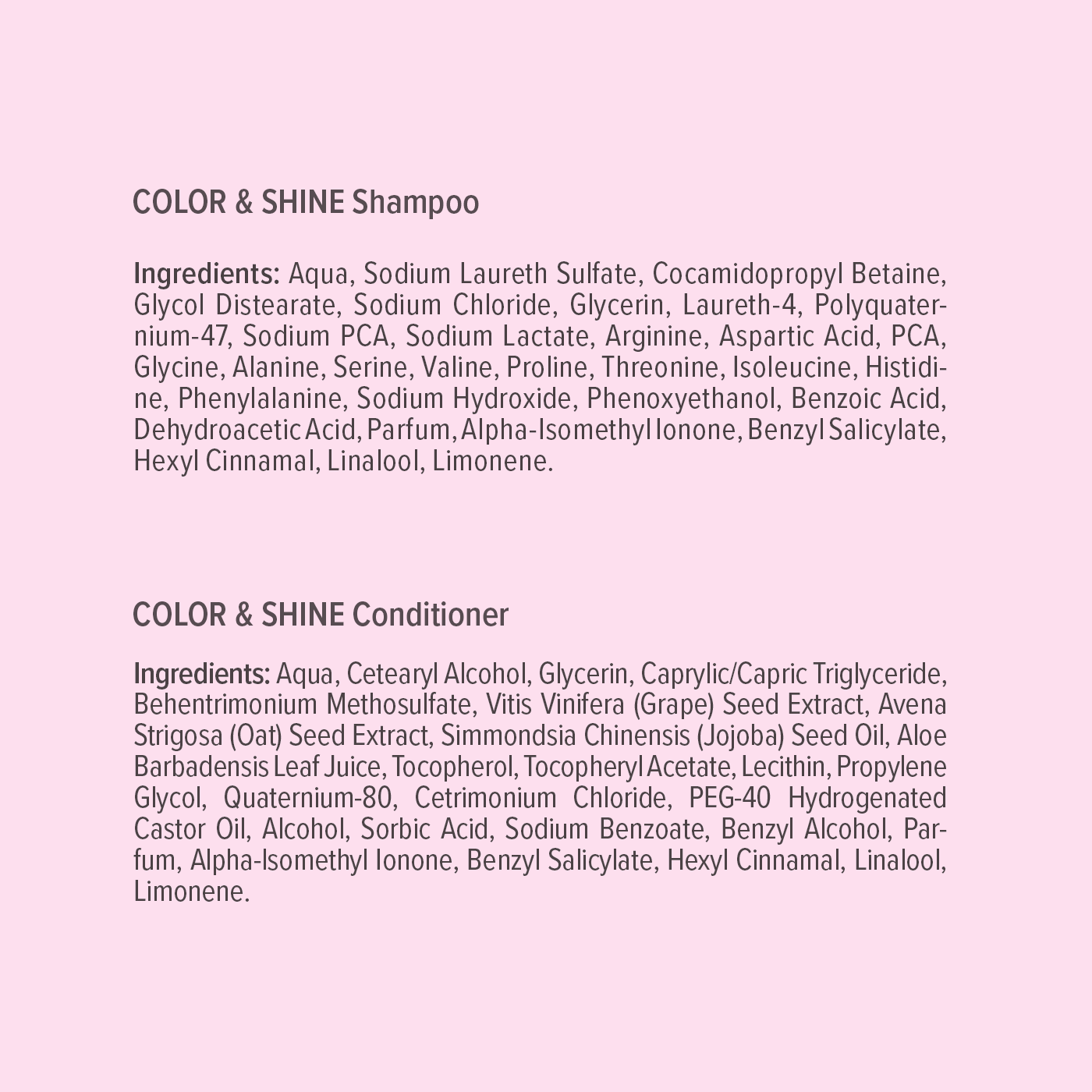 Travel Set - COLOR & SHINE Shampoo & Conditioner - 2 x 100 ml